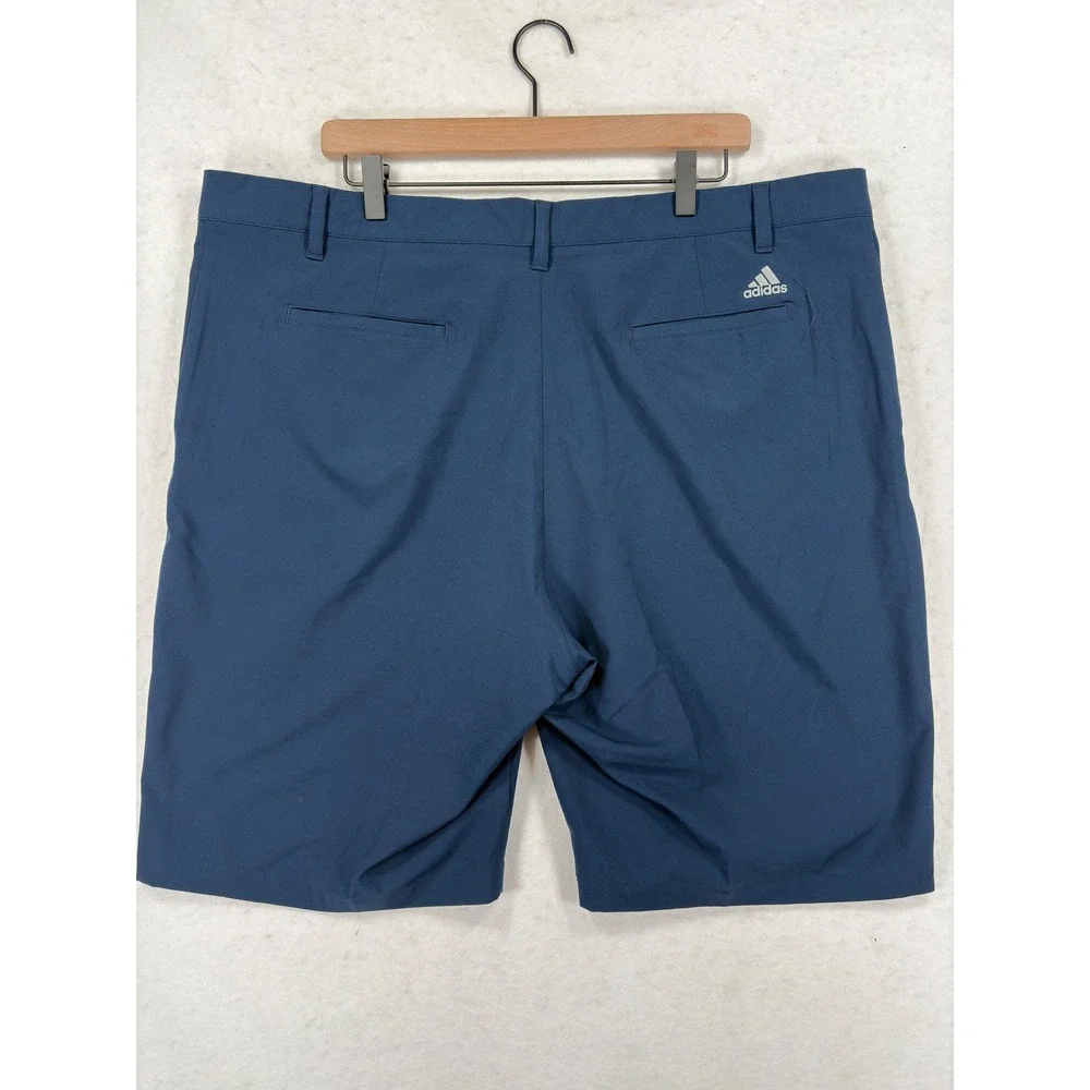 Adidas Mens Golf Shorts Navy Blue Flat Front Performance Size 42 RN88387